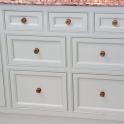 Bespoke green kitchen closeup